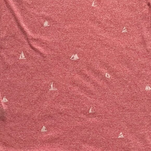 Ditch Plains Ricky Singh T-Shirt Men's Size S Red Sail Boat Pattern Short Sleeve - Picture 7 of 7